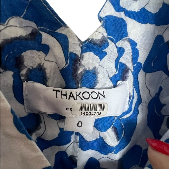 Thakoon x Rent the Runway Blue Floral Ruffle Crop Top - Size 0 - Picture 10 of 10